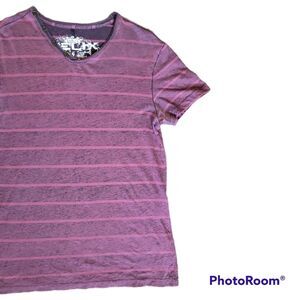 HELIX RED STRIPE TSHIRT - M